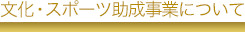 文化・スポーツ助成事業について